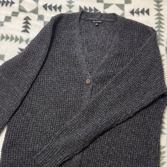 Pink Clover Dark Gray Cardigan Sweater - Picture 1 of 3